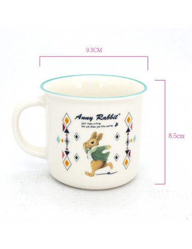 安妮兔仿琺瑯陶瓷直身杯2入