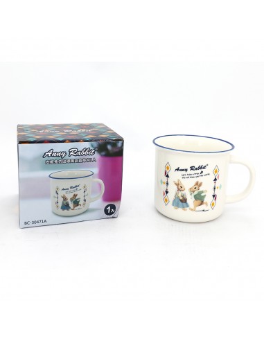 安妮兔仿琺瑯陶瓷直身杯1入