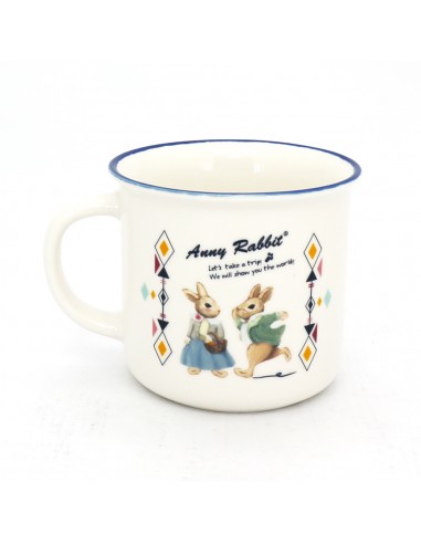 安妮兔仿琺瑯陶瓷直身杯1入