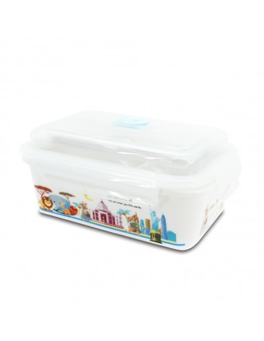 安妮兔陶瓷三格密扣保鮮盒附餐具