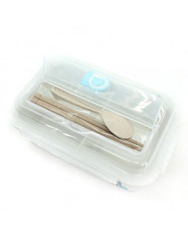 安妮兔陶瓷三格密扣保鮮盒附餐具