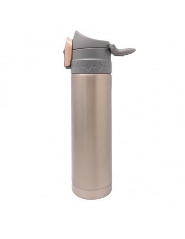 鍋霸雙保險彈蓋保溫瓶 500ML-灰