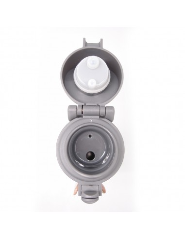 鍋霸雙保險彈蓋保溫瓶 500ML-灰