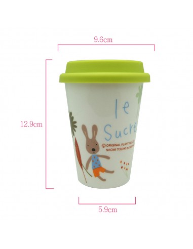 法國兔雙層隔熱瓷杯