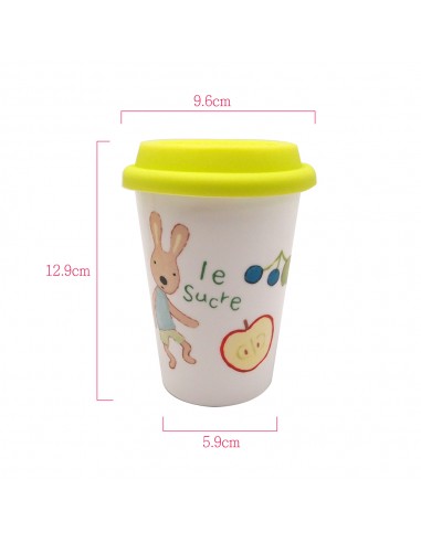 法國兔雙層隔熱瓷杯-水果篇