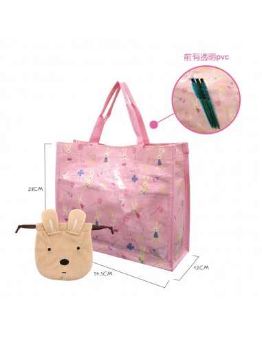 法國兔編織購物袋+束口袋(PP袋)