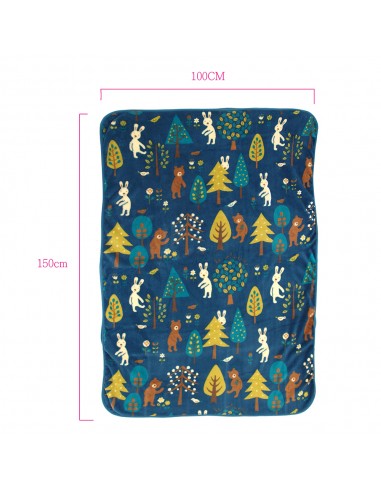 法國兔珊瑚絨毯-森林100x150(PP袋)