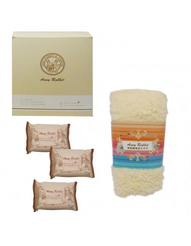 安妮兔3皂1吸水方巾