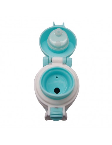 鍋霸雙保險彈蓋保溫瓶500ML-藍綠