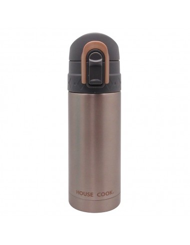 鍋霸雙保險彈蓋保溫瓶350ML-灰