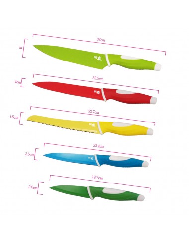 鍋霸繽紛五件刀具組