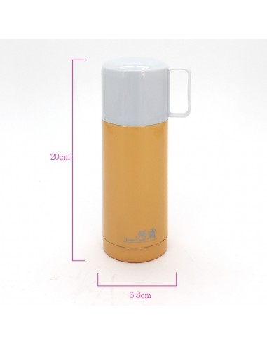 鍋霸350cc杯蓋真空保溫瓶-珍珠橘