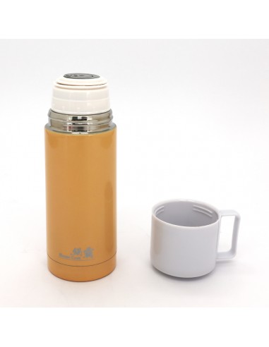 鍋霸350cc杯蓋真空保溫瓶-珍珠橘