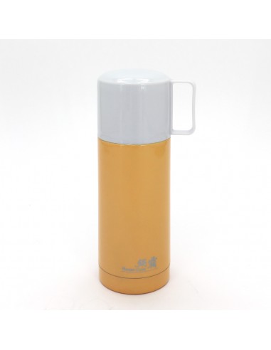 鍋霸350cc杯蓋真空保溫瓶-珍珠橘