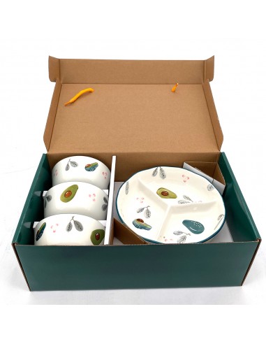 松村窯酪梨3碗1盤-3X