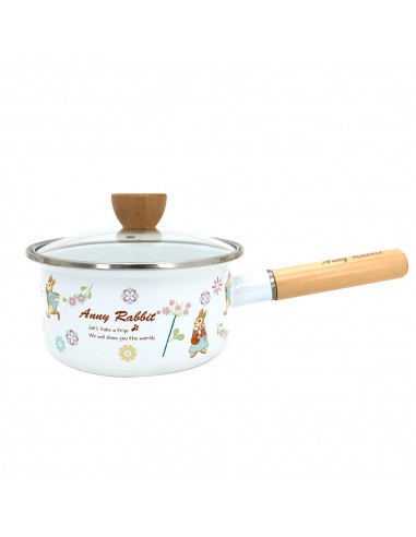 安妮兔單柄琺瑯鍋18CM-手提盒