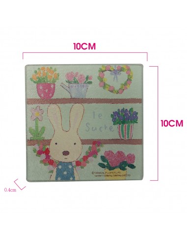 法國兔強化玻璃杯墊3入(盒裝)