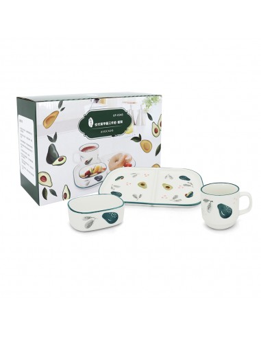 松村窯早餐三件組-酪 梨