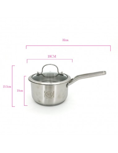 安妮兔18CM不鏽鋼複底 單把鍋