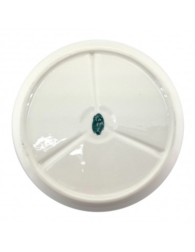 松村窯7.5"荷口三格盤-酪梨 3X