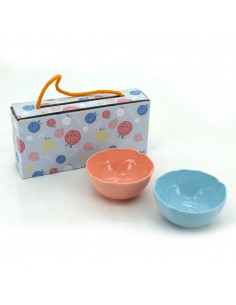 松村窯玫瑰色土2碗