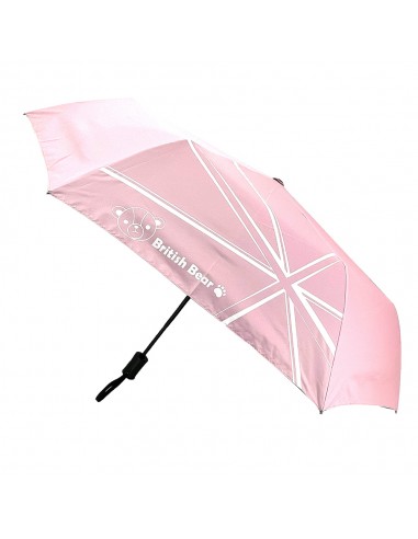 英國熊自動開收摺疊傘-粉