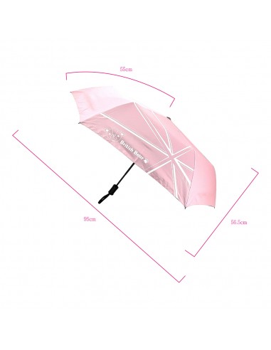 英國熊自動開收摺疊傘-粉