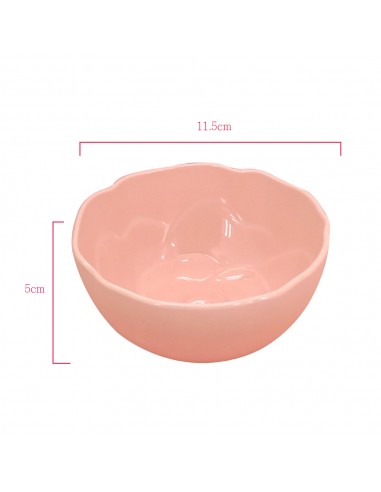 松村窯玫瑰色土4碗