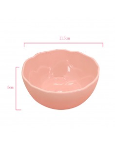 松村窯玫瑰色土6碗 2