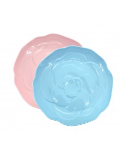 松村窯玫瑰色土2盤