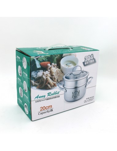 安妮兔20CM不鏽鋼複底 雙層蒸鍋
