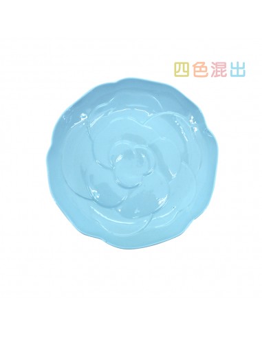 松村窯玫瑰色土4碗1盤