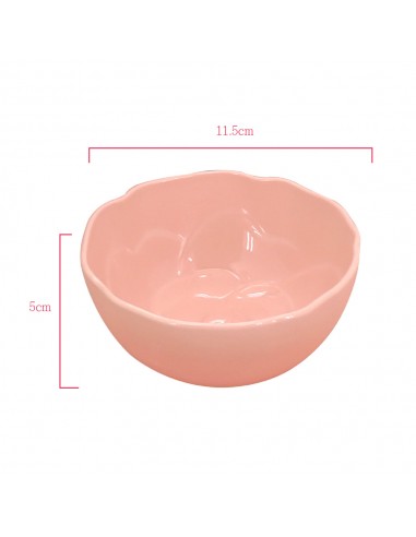 松村窯玫瑰色土4碗2盤