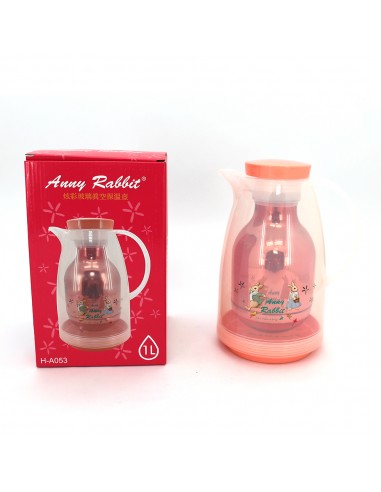 安妮兔炫彩玻璃真空保溫壺1L