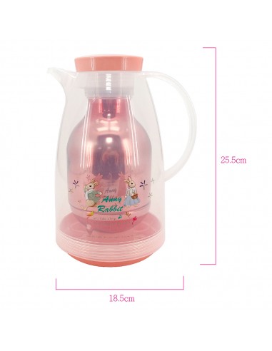 安妮兔炫彩玻璃真空保溫壺1L