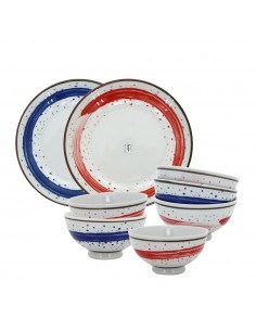 手繪雲彩6碗2盤