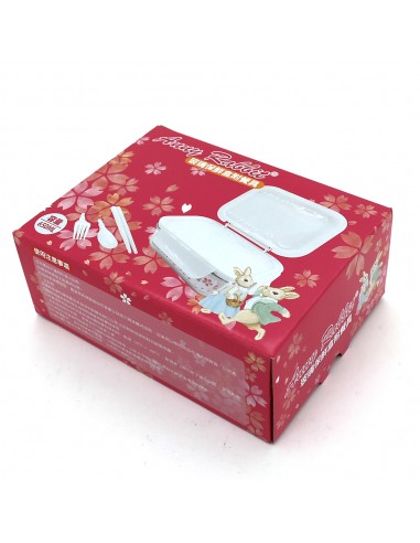 安妮兔玻璃保鮮盒附餐具650+北歐提袋