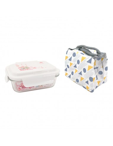 安妮兔玻璃保鮮盒附餐具650+北歐提袋