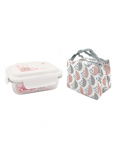 安妮兔玻璃保鮮盒附餐具650+北歐提袋