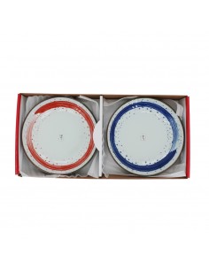 手繪雲彩8吋圓盤2入 2