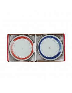 手繪雲彩8吋圓盤4入 2