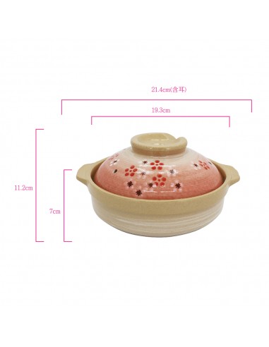 6反口雪花碗+7.5砂鍋-紅梅