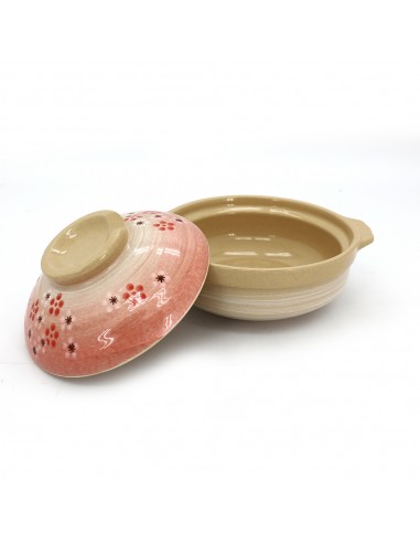 3方口櫻花碗+7.5砂鍋-紅梅