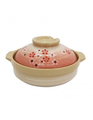 3方口櫻花碗+7.5砂鍋-紅梅