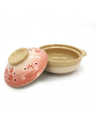 6方口櫻花碗+7.5砂鍋-紅梅