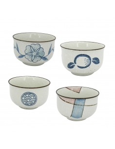 松村窯手造反口碗-雪花4入