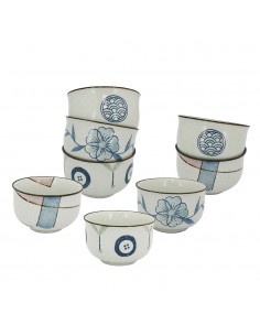 松村窯手造反口碗-雪花8入