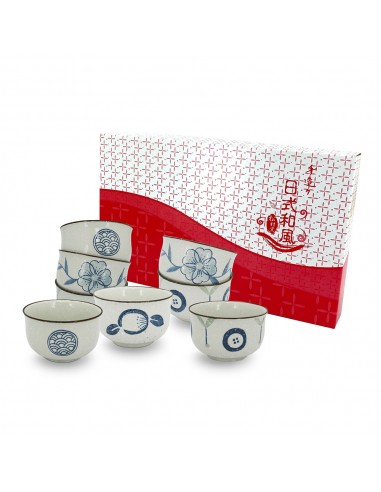 松村窯手造反口碗-雪花8入