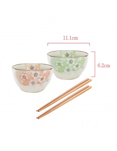 手造4.5吋方口櫻花碗5入