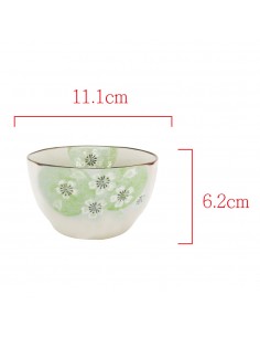 手造4.5吋方口櫻花碗8入 2